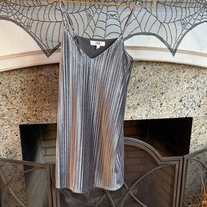Jack by BB DAKOTA Silver Striped Slip Dress Size XS